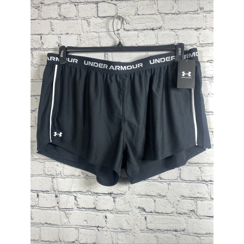 Under Armour tech play up 3" shorts with pockets Black/Harbor size 2XL